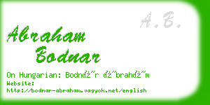 abraham bodnar business card